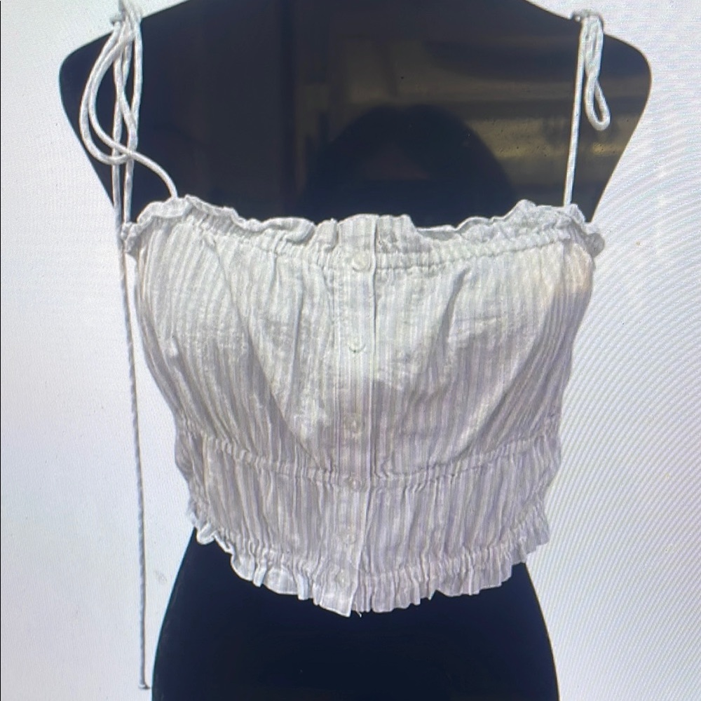 White Striped Women's Top
